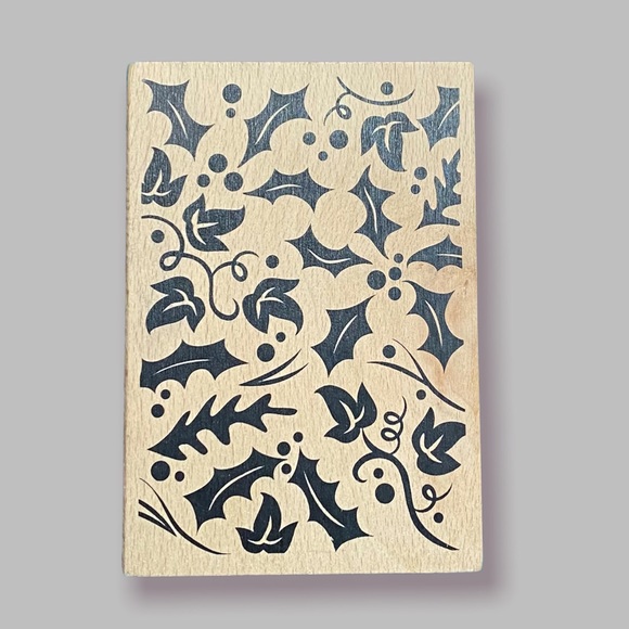 Hampton Art Christmas “Holly” Background Stamp - Picture 1 of 6
